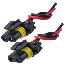 2pcs 9005 9006 9012 HB3 HB4 Female Adapter Wiring Harness Sockets Wire