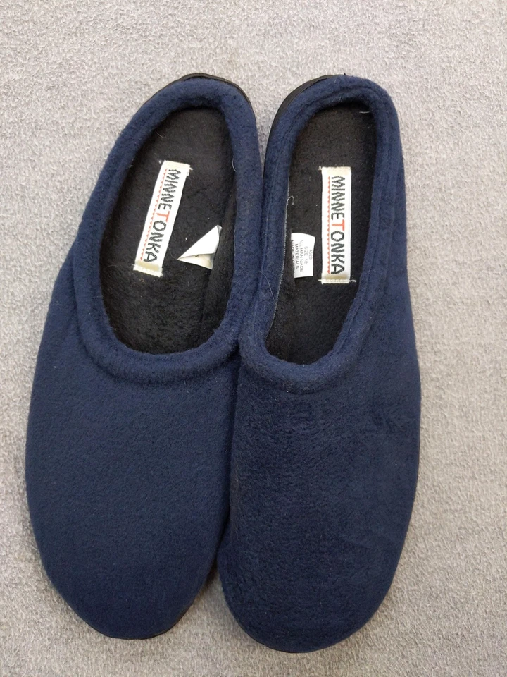 Sapatos Minnetonka Masculino Tamanho 12 Espuma de Memória Casa Chinelos Conforto Lã Interior - Imagem 2 de 4