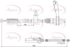 APEC Rear Right Brake Cable for Toyota Avensis VVT-i 1.6 Apr 2003 to Apr 2008