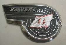 Original Vintage 1961-67 Kawasaki Motorcycle Emblem Metal Badge ESTATE FIND