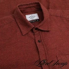 Portuguese Flannel Made in Portugal Rust Berry Mixed Yarn Speckled Fall Shirt L