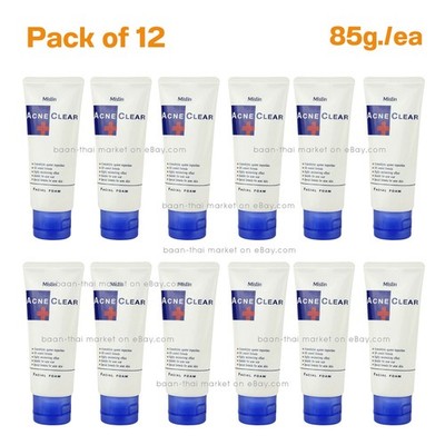 Mistine Acne Clear Facial Foam Beauty Secret for Clear, Shine-Free Skin 85g X12