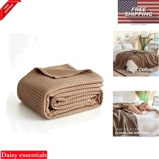 100 Cotton Waffle Throw Blanket 40x50 Cozy Lightweight Breathable Bed Couch