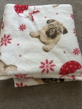 Pug Christmas Blanket Size 120x150cm