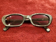 Vintage 1960s Slim Sunglasses Made in FRANCE Chatillon Grey Turquoise Frame READ