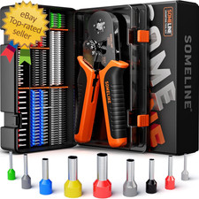 Ferrule Crimping Tool Kit,Self-Adjusting Pliers for Wire Ferrules AWG 24-8, with