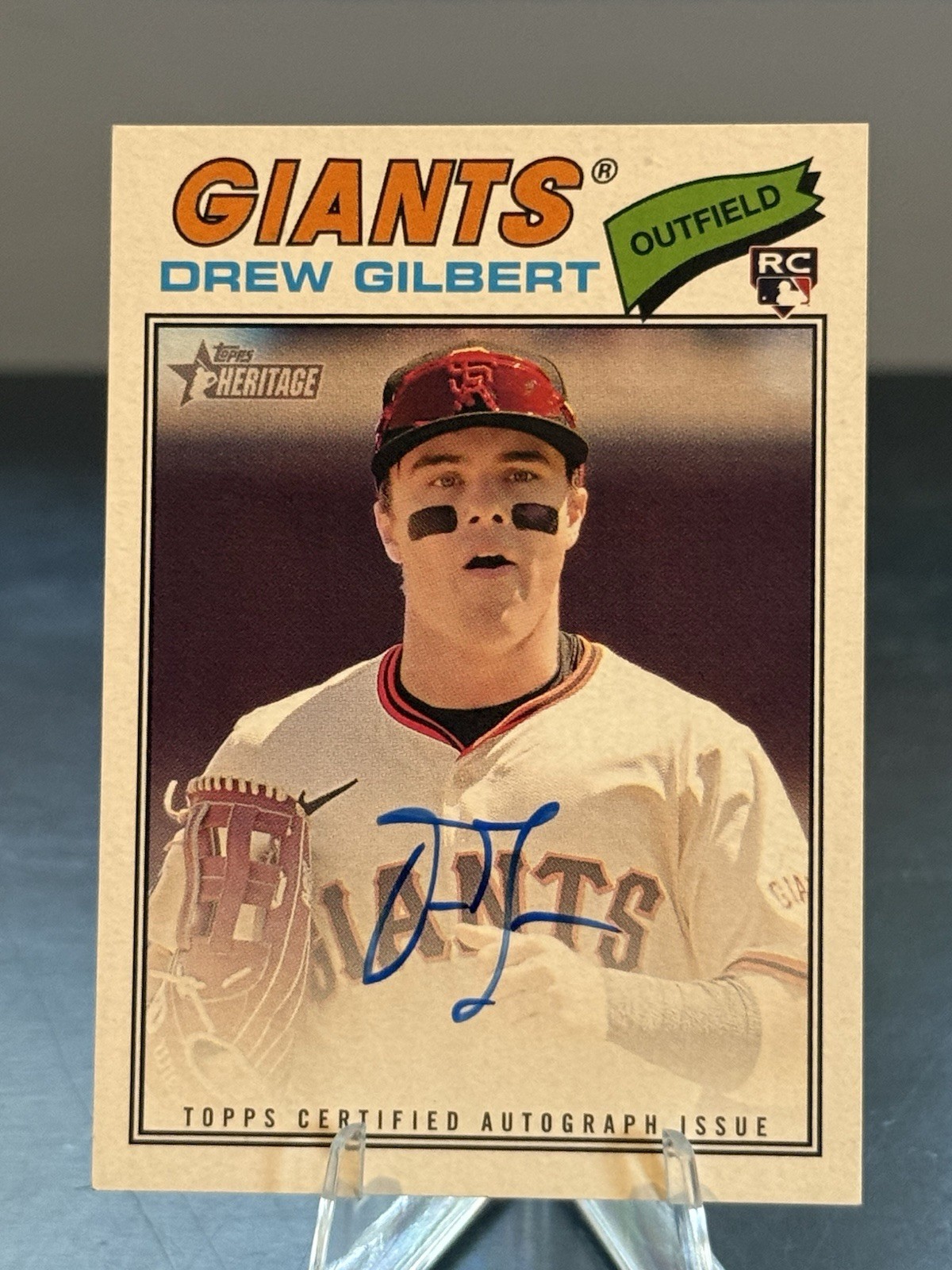 2026 Topps Heritage Drew Gilbert Real On Card Auto - Giants Rookie RC #ROA-DG