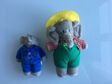 Benjamin Blümchen Vintage Pluszowe figurki słonia z lat 90.