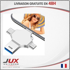 Clé USB 512 Go pour iPhone 4-en-1 Multiport certifiée MFi