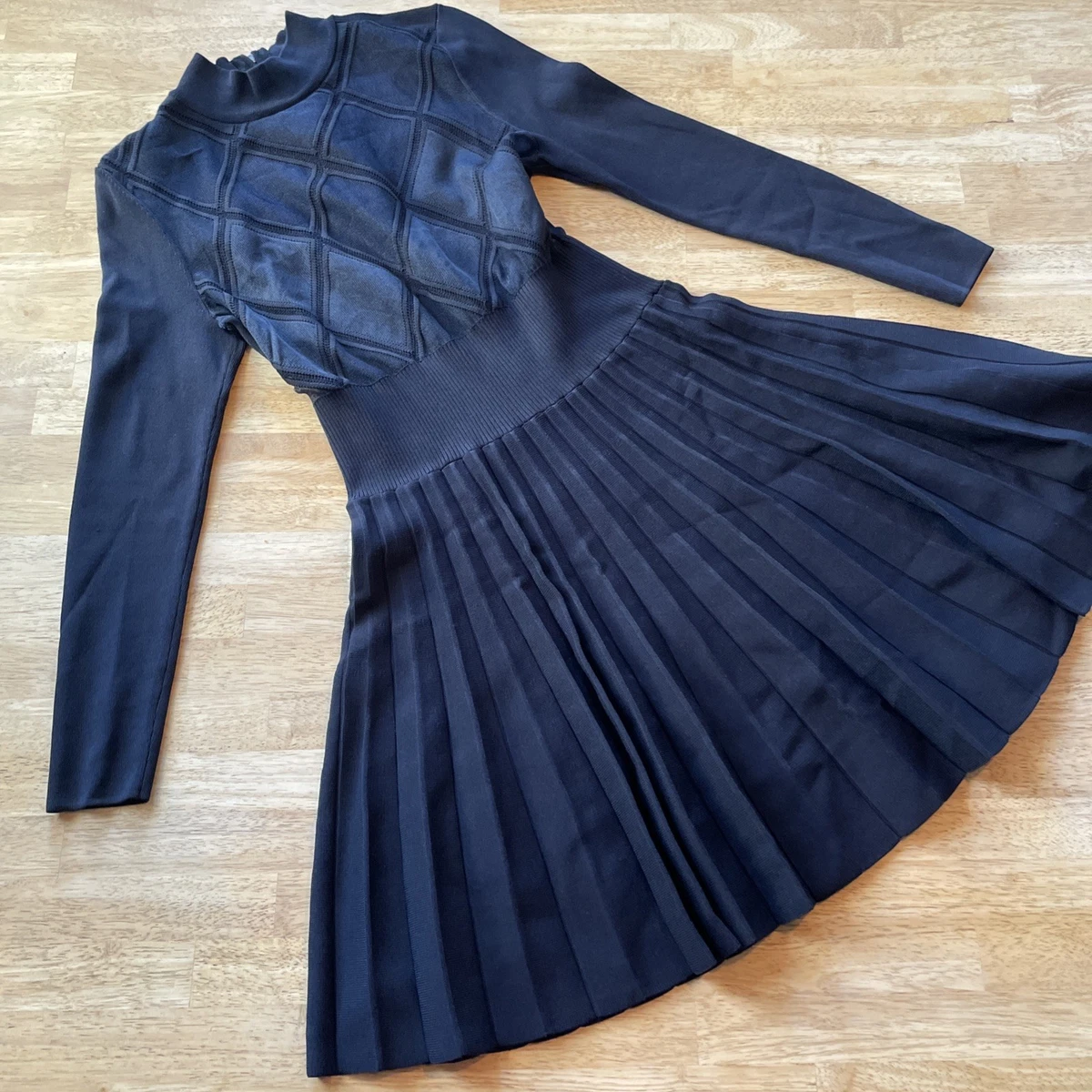 knee length dresses for ladies Ted Baker Azzala Blue Scarf Print Knitted Boxy Tshirt Dress Women's – Kicks  Machine main image 1
