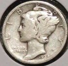 Silver Dime - Mercury - 1939-D [714]