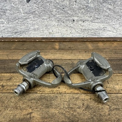 Vintage Mavic Clipless Road Bike Pedals 9/16 LOOK Gray Pair 475g Patent France