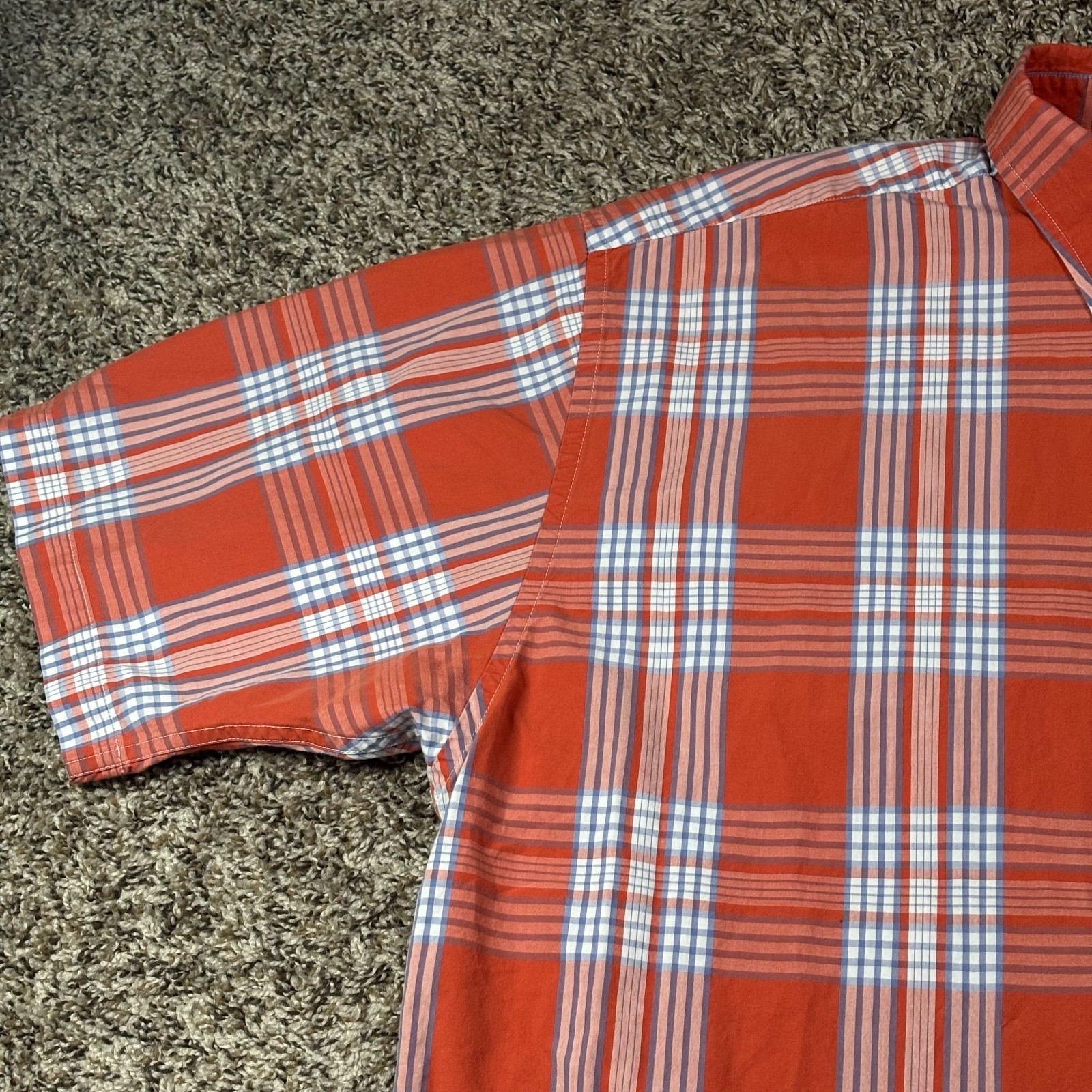 Orange Plaid Pendleton Woolen Mills Button Up Fro… - image 3