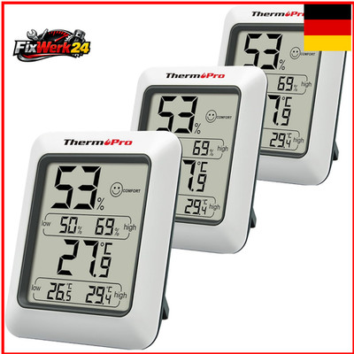 ThermoPro TP50-3 Hygrometer Thermometer Raumklima Monitor