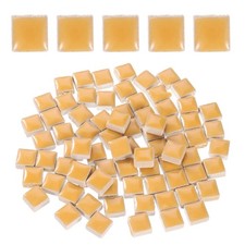 100g Square Mosaic Tiles, Ceramic Mosaic Tiles, 0.4 x 0.4Inch, Orange