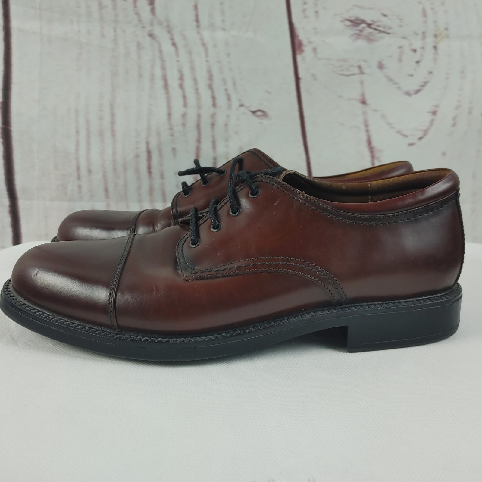 SAOLA Scarpa Oxford Dockers uomo Gordon marrone pelle elegante casual punta a cappuccio stringata taglia 12M