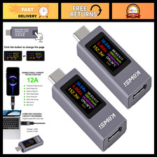 2PCS 360W USB C Power Meter Tester, 4-30V Type-C PD Digital Multimeter, Voltage
