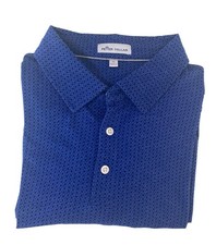 NWOT Peter Millar Polo Geometric Diamond Pattern XL Pima Cotton Silk Blend