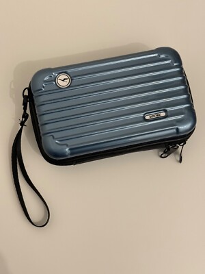 Rimowa Lufthansa First Class Travel Amenity Kit Case Toiletry Bag Blue New  UK