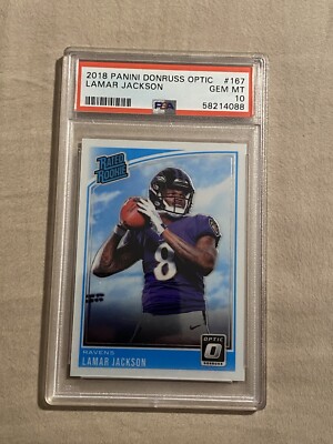 lamar jackson graded card This is the single best Jackson-rated rookie in existence. 2018 Donruss Optic has multiple one of one cards, but this one right here is by far the best. It is his its design features the former Louisville Cardinals star and No Graded 2018 Panini Select Lamar