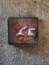 New Kurt S Adler Hershey's Ornament - 2 Bears Holding Hershey's Kisses Fast Ship