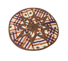 Handmade Hot Mat Pad Trivet Amish Folded Star Quilted Fabric Potholder Country