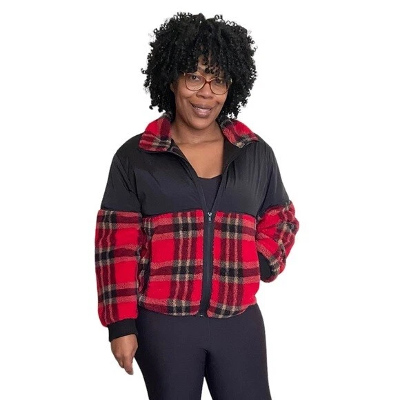 Buffalo check shop bomber jacket