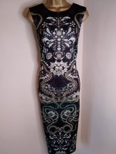 Stunning Ted Baker Bellia Gem Print Midi Dress Size 2 (uk 10)