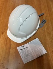 JSP Evo3 Vented Slip Ratchet Safety Helmet - White - AJF160-050-100B With Logo
