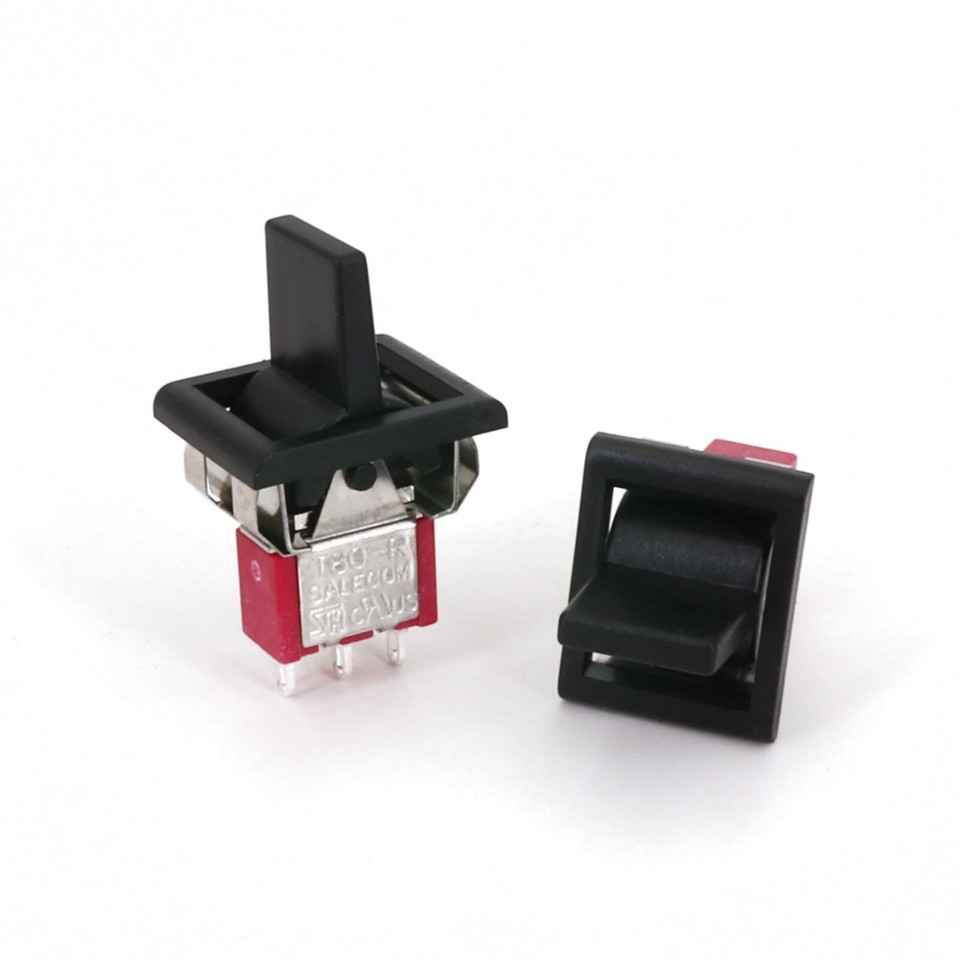 5Pcs SH R8016A-P14 3Pin Momentary MOM-OFF-MOM SPDT Mini Paddle Toggle ...