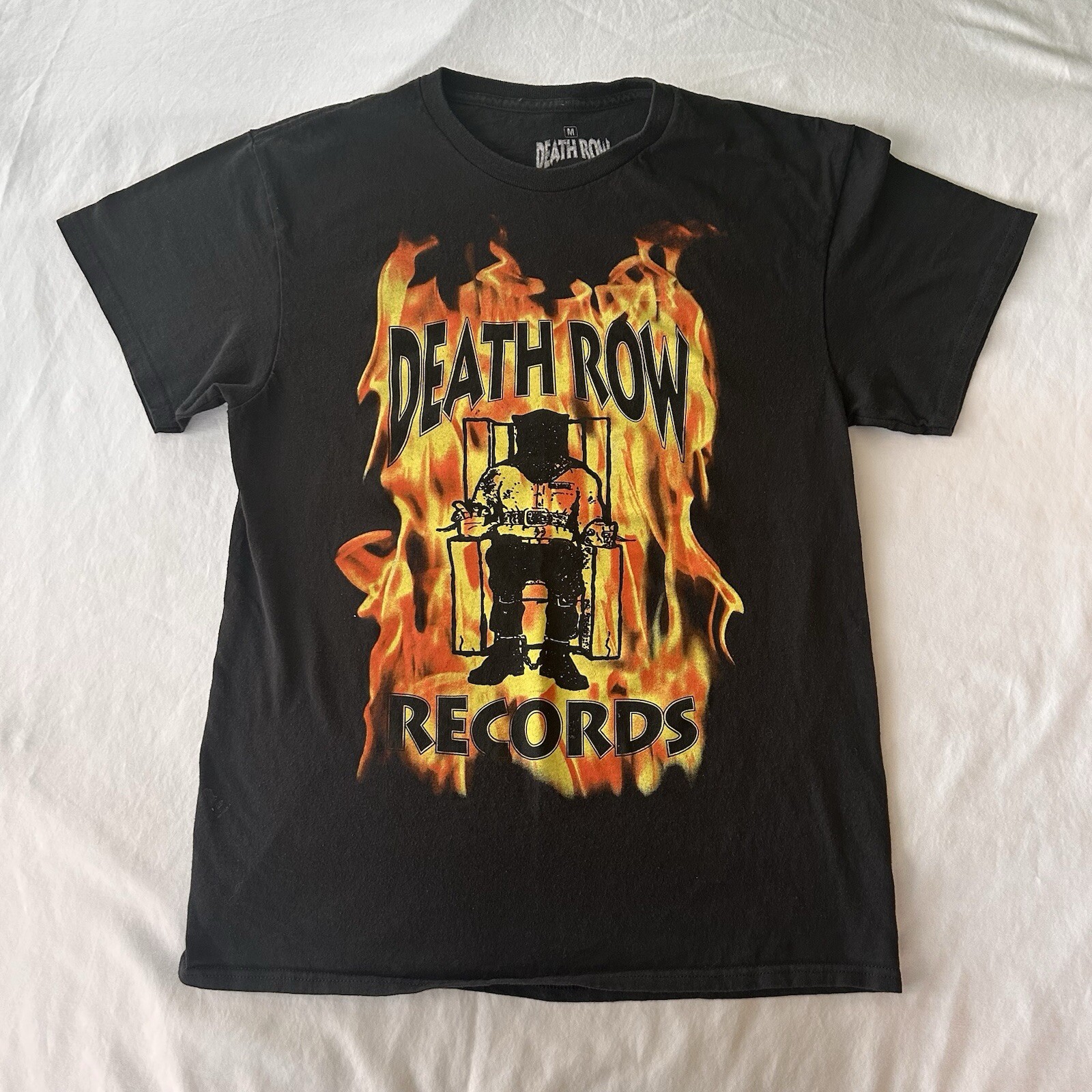 FILA Death Row Records Black ? Maglietta Fiamme Fuoco Uomo Adulto Media Musica