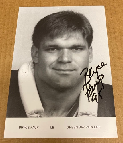 Green Bay Packers BRYCE PAUP Hand Signed AUTOGRAPH 5x7 Portrait Photo
