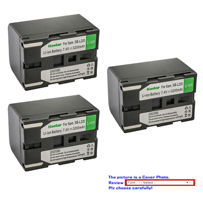 Kastar Replacement Battery Pack for Samsung SB-L220 & VP-D39 VP-D390 Camcorder