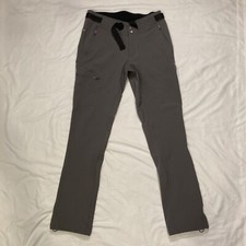 Women's Columbia Betled Hiking Pants Gray Zippered Pockets Size Small