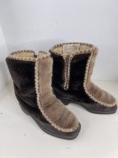 Snowland Vintage 6 Brown Faux Fur Boots Snow Boot Winter Boot Women's
