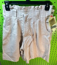 NEW Vintage Womens Gitano Beige V Pocket Shorts Size 10 Ramie Cotton