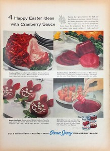 Vintage Ocean Spray Cranberry Sauce 1957 Print Ad 4 Easter Ideas To Do Ebay