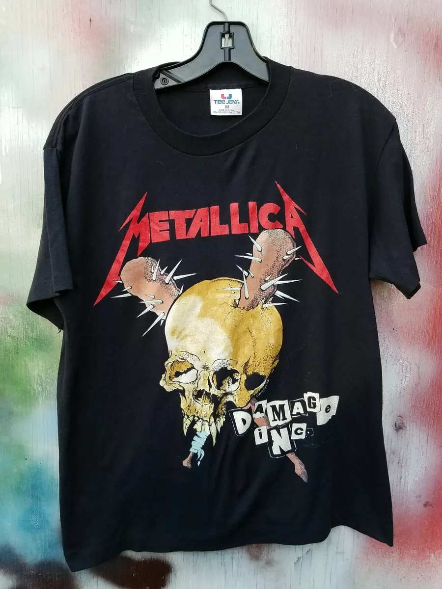 Tilføj til thespian styrte Vintage 80s METALLICA DAMAGE INC TOUR pushead shirt medium | eBay