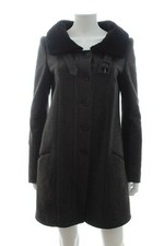 Proenza Schouler Shearling-trimmed Wool Coat / Grey