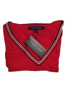 Tommy Hilfiger Mujer Suéter Rojo Multicolor Tamaño 2XL Escote en V Nuevo  Con Etiquetas Nuevo con etiquetas | eBay