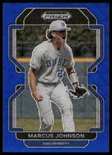 2022 Panini Prizm Draft Picks #PDP112 Marcus Johnson Blue Wave