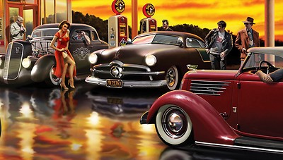 HOT ROD ART PRINT by Larry Grossman PRAISIN' THE LOWER'D | eBay