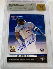 2019 Topps Vladimir Guerrero Jr. Blue RC All Star Rookie Cup Auto #/49 BGS 9/10