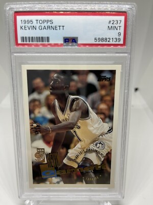 1995 Topps Basketball Kevin Garnett ROOKIE RC #237 PSA 9 MINT | eBay