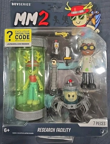Jazwares Roblox DEV Series MM2 Research Facility Figure Set Virtual ...