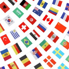 Anley 184Ft 200 Countries String Flag - International Bunting Banners 200 Flags