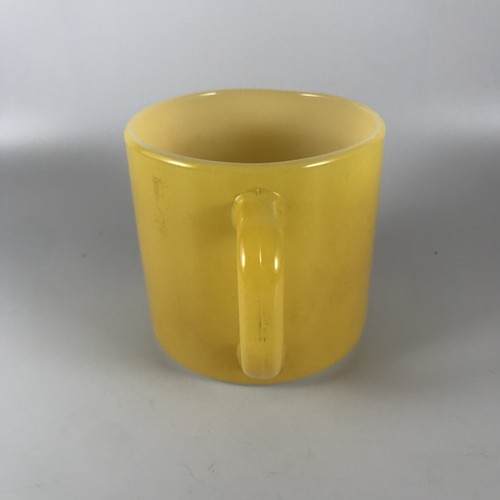 Federal Yellow Milk Glass Coffee Mug Tea Cup D Handle Heat Proof USA Vintage - Picture 2 of 8