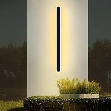 Mikeru 100CM Vertical Wall Lights Outdoor, 3000K Warm White Light IP65 Oval