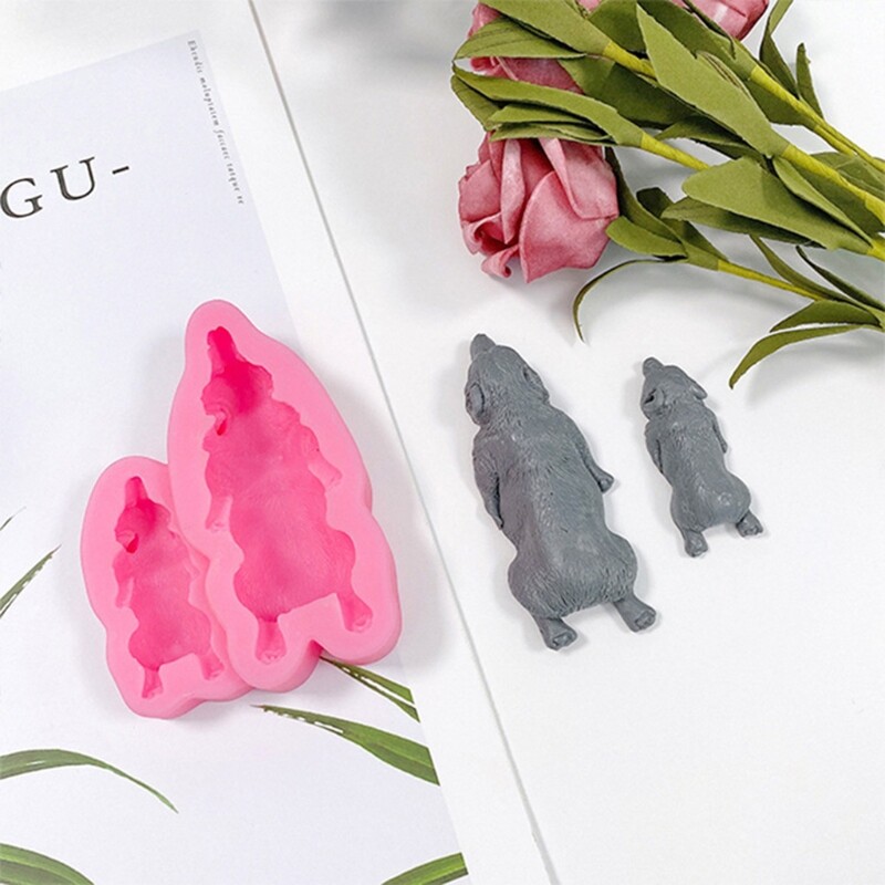 Handmade Sleeping Pet Dog Family Resin Mold Sleepy Dog Silicone Resin Molds