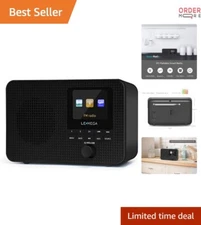 Portable WiFi Internet Radio Bluetooth Speaker Dual Alarms Tft Display
